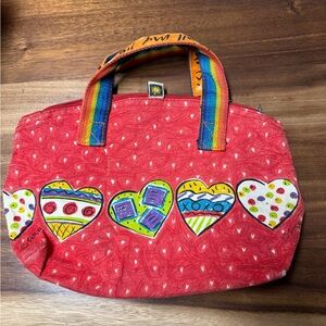 Colorful Heart Patterned Women's Bag